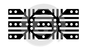 Abstract geometric dot pattern, modern digital texture, minimalist background vector design Generative AI