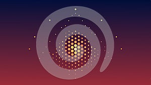 Abstract geometric dot pattern on vibrant gradient background design