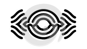 Abstract Geometric Eye Lines Logo, vector design Generative AI