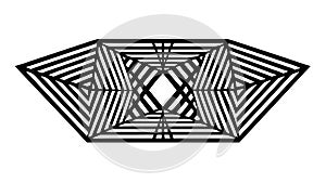 Abstract geometric eye pattern, mesmerizing optical illusion, vector design Generative AI