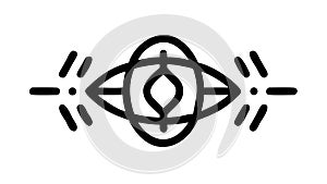 Abstract Geometric Eye Pattern Vector - Symbolic Decorative Design, vector design Generative AI