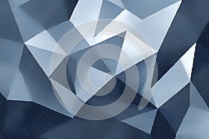 Abstract Geometric Faceted Background in Cool Blue Tones