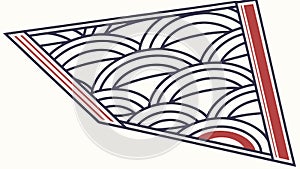 Abstract Geometric Fan Wave Pattern Background, vector design Generative AI