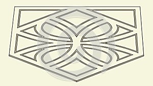 Abstract Geometric Floor Pattern, Modern Architectural Design, vector design Generative AI