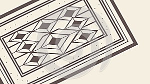 Abstract geometric floor pattern, modern interior design and decorative tiles, vector design Generative AI