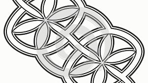 Abstract Geometric Floral Interlocking Pattern Vector, vector design Generative AI