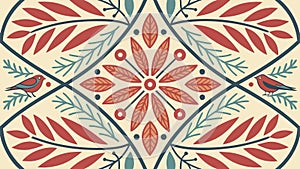 Abstract Geometric Floral Pattern Vector Background, vector design Generative AI