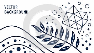 Abstract geometric foliage with a network pattern. vector design Generative AI