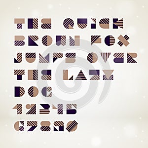 Abstract geometric font