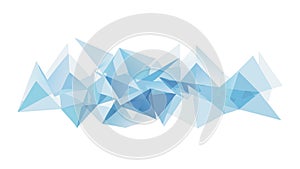 Abstract Geometric Forms Blue Hues Background, vector design Generative AI