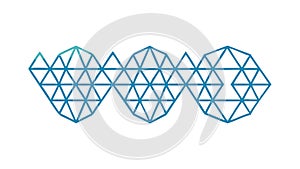 Abstract Geometric Forms: Interconnected Wave Pattern, vector design Generative AI