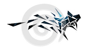 Abstract Geometric Fragmentation, Dynamic and Modern Graphic, vector design Generative AI