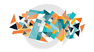 Abstract Geometric Fragmentation, Dynamic Tech Background, vector design Generative AI