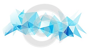 Abstract Geometric Fragmented Blue Composition, vector design Generative AI