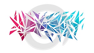 Abstract Geometric Fragmented Shapes in Vibrant Colors, vector design Generative AI