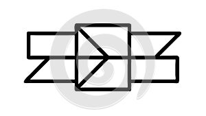 Abstract Geometric Frame Design, Modern Graphic Element, vector design Generative AI