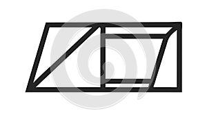 Abstract Geometric Frame: Modern Minimalist Design Creative Border, vector design Generative AI