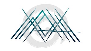 Abstract Geometric Framework - Angular Intersecting Lines, vector design Generative AI