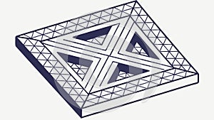Abstract Geometric Framework: Architectural Pattern Design, vector design Generative AI