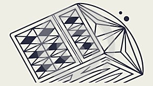 Abstract Geometric Framework: Modern Architectural Element, vector design Generative AI