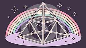 Abstract Geometric Framework Vector Art, Modern Complex Design, vector design Generative AI