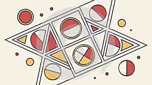 Abstract Geometric Game Board Design, Strategy and Play, Modern Pattern, vector design Generative AI