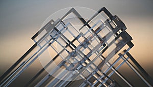 Abstract Geometric Glass Structure