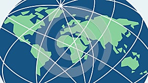 Abstract Geometric Globe World Map Digital Connectivity Vector Generative AI