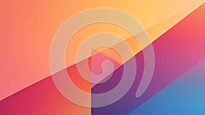 Abstract Geometric Gradient Background in Orange and Blue Tones