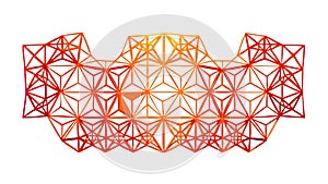 Abstract Geometric Gradient Pattern Border, vector design Generative AI