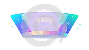 Abstract Geometric Gradient Ribbon Design Element, vector design Generative AI