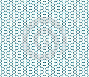 Abstract geometric graphic seamless blue hexagon pattern