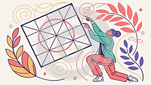 Abstract Geometric Grid. Dynamic Intersecting Lines Design, vector design Generative AI