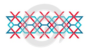 Abstract Geometric Grid Intersecting Pattern Vector, vector design Generative AI