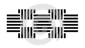 Abstract Geometric Grid: Modern Interlocking Stripe Pattern, vector design Generative AI