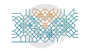 Abstract Geometric Grid Network Pattern, Modern Tech, vector design Generative AI