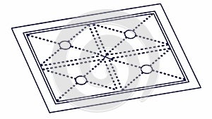 Abstract Geometric Grid Pattern for Board Game Vector, vector design Generative AI