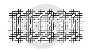 Abstract Geometric Grid Pattern with Intersecting Lines, vector design Generative AI