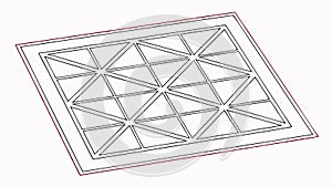 Abstract geometric grid pattern, modular design, structured layout, vector design Generative AI