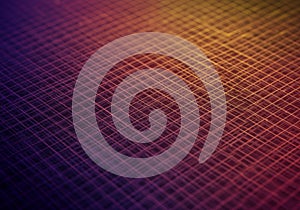 Abstract Geometric Grid Pattern with Orange and Purple Gradient