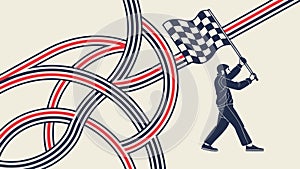 Abstract Geometric Grid Pattern. Structured Digital Background, vector design Generative AI