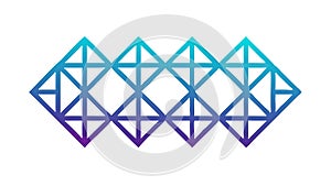 Abstract geometric grid pattern, symbolizing technology, structure, and modern design, vector design Generative AI