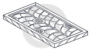 Abstract Geometric Grid, Symbolizing Complex Patterns and Pathways, vector design Generative AI