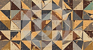 Abstract Geometric Grunge Pattern