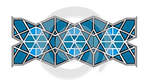 Abstract Geometric Hexagon Fragmented Pattern, vector design Generative AI