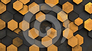 Abstract Geometric Hexagon Pattern Design