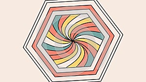 Abstract Geometric Hexagon Pattern Interconnected Shapes Design, vector design Generative AI