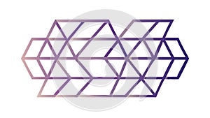 Abstract Geometric Hexagon Pattern, Modern Gradient Design, vector design Generative AI