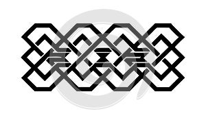 Abstract Geometric Hexagon Pattern, Modern Interlocking Vector Design, vector design Generative AI