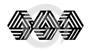 Abstract Geometric Hexagon Pattern, vector design Generative AI